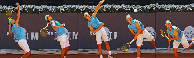 Rafael Nadal tennis serve
