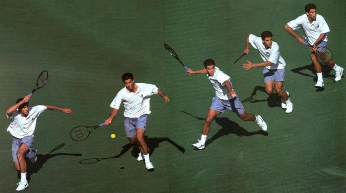 Pete Sampras reverse forehand in action