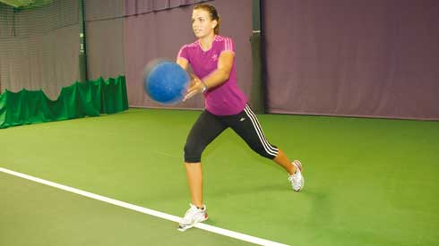 Core aerobic tennis workout